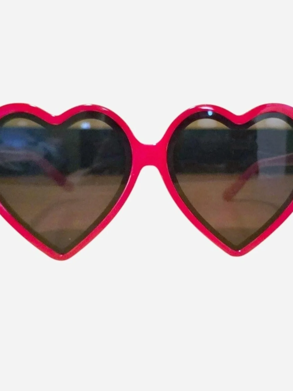 Heart-Shaped Sunglasses Duo - Red & Silver Glitter, Sunnies